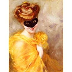 Lady at a masked ball Painting Reproduction