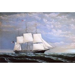 Whaleship ’Syren Queen’ of Fairhaven Painting Reproduction