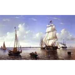 Boston Harbor Painting Reproduction