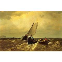 Fishing Boats on the Bay of Fundy Painting Reproduction