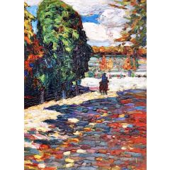 Park of St Cloud - With Horseman Painting Reproduction