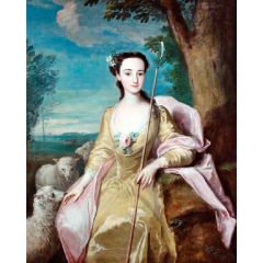 Anne Fairfax as a Shepherdess Painting Reproduction