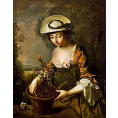 Young Woman with Verbena, also known as Earth Painting Reproduction