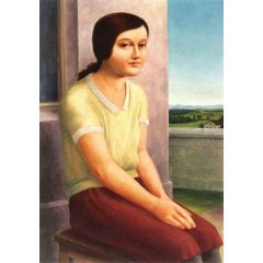 Seated Girl Painting Reproduction