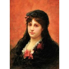 Portrait of a Spanish Woman Painting Reproduction