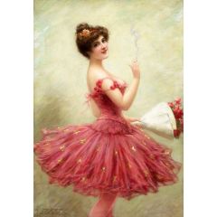 Beauty in Pink, also known as Coquette Painting Reproduction