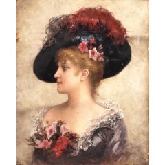 A Parisian Beauty Painting Reproduction