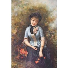 Gathering the Wild Fruit Painting Reproduction