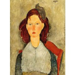 Young Girl Seated Painting Reproduction