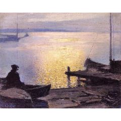 Along the Mystic River Painting Reproduction