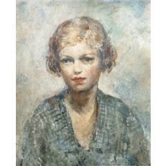 Head of a Girl Painting Reproduction