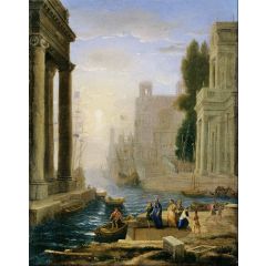 Embarkation of St Paula Painting Reproduction
