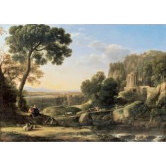 Landscape with shepherds Painting Reproduction