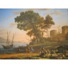 An Artist Studying from Nature Painting Reproduction