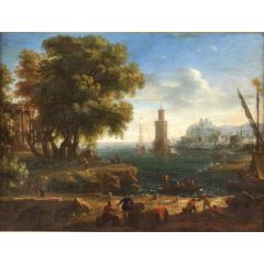 Port Scene Painting Reproduction