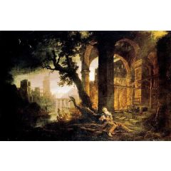 Landscape with the Temptation of St. Anthony Painting Reproduction