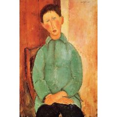 Boy in a Blue Shirt Painting Reproduction