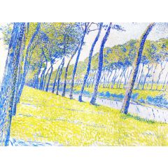 Canal in Flanders Painting Reproduction