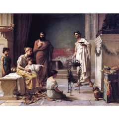 A Sick Child Brought into the Temple of Aesculapius Painting Reproduction
