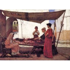 A Flower Stall Painting Reproduction