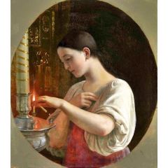 In the Church Painting Reproduction