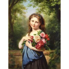 The Flower Gatherer Painting Reproduction