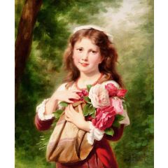 Portrait of a Young Girl Painting Reproduction