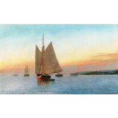 Lumber Schooner in New York’s Lower Bay Painting Reproduction
