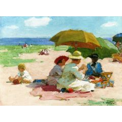 At the Beach Painting Reproduction