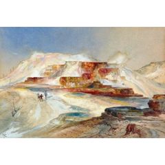 Hot Springs of Gardiner’s River, Yellowstone Painting Reproduction
