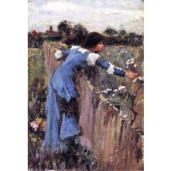 The Flower Picker, sketch Painting Reproduction