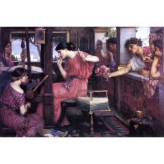 Penelope and the Suitors Painting Reproduction