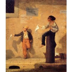 The Roman Newsboys Painting Reproduction