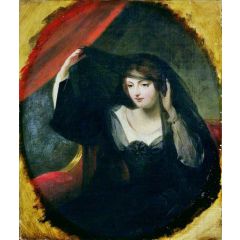 Olivia Raising her Veil Painting Reproduction