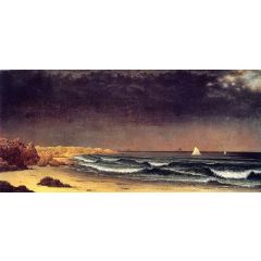 Approaching Storm: Beach near Newport Painting Reproduction
