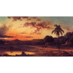 Sunset: A Scene in Brazil Painting Reproduction