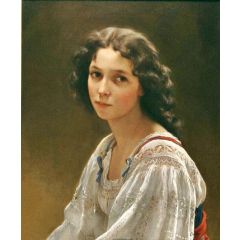 Head of a Young Girl Painting Reproduction