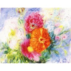 Study of Flowers Painting Reproduction