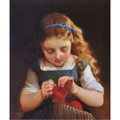 A Careful Stitch Painting Reproduction