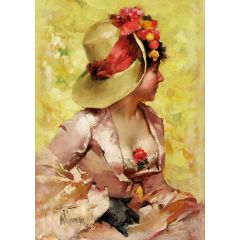 An Elegant Lady Painting Reproduction