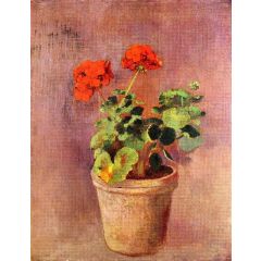 The Pot of Geraniums Painting Reproduction
