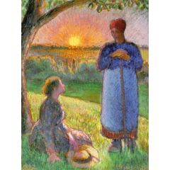 Peasant Women Conversing Painting Reproduction