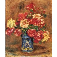 Vase of Roses Painting Reproduction