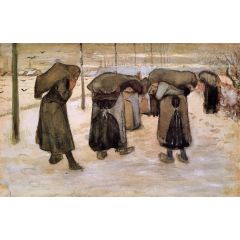 Woman Miners Carrying Coal Painting Reproduction