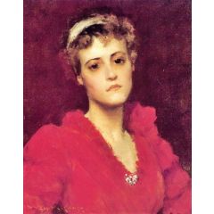 The Red Gown Painting Reproduction