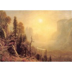 Study for Yosemite Valley, Glacier Point Trail Painting Reproduction