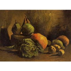Still Life with Vegetables and Fruit Painting Reproduction