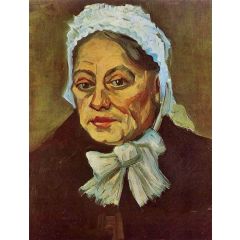 Head of an Old Woman in a White Cap, also known as The Midwife Painting Reproduction