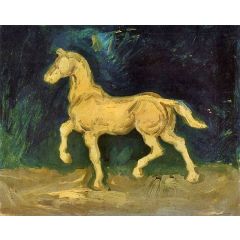 Plaster Statuette of a Horse Painting Reproduction