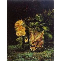 Glass with Roses Painting Reproduction